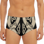 Viking Wolves Symbol Print Men's Triangle Swim Briefs