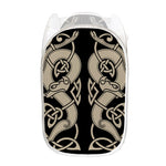 Viking Wolves Symbol Print Mesh Laundry Hamper