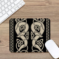 Viking Wolves Symbol Print Mouse Pad