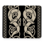 Viking Wolves Symbol Print Mouse Pad