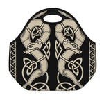 Viking Wolves Symbol Print Neoprene Lunch Bag