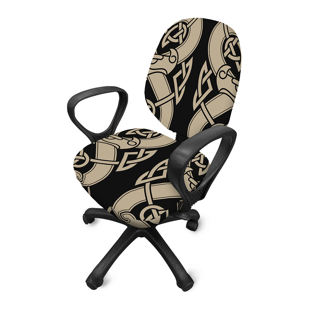 Viking Wolves Symbol Print Office Chair Cover