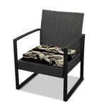 Viking Wolves Symbol Print Outdoor Seat Cushion Cover
