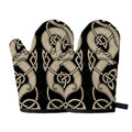 Viking Wolves Symbol Print Oven Mitts