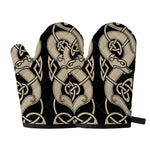 Viking Wolves Symbol Print Oven Mitts