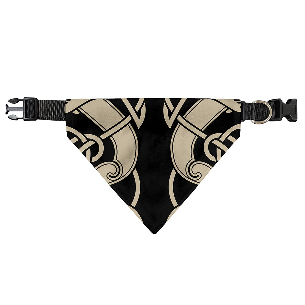Viking Wolves Symbol Print Over The Collar Dog Bandana