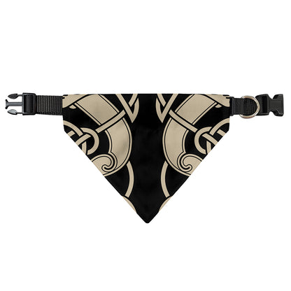 Viking Wolves Symbol Print Over The Collar Dog Bandana