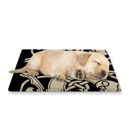 Viking Wolves Symbol Print Pet Cooling Mat Cover