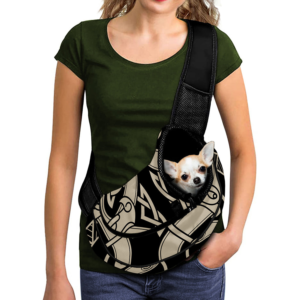 Viking Wolves Symbol Print Pet Sling Carrier