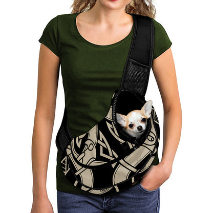 Viking Wolves Symbol Print Pet Sling Carrier