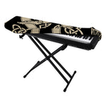 Viking Wolves Symbol Print Piano Keyboard Cover