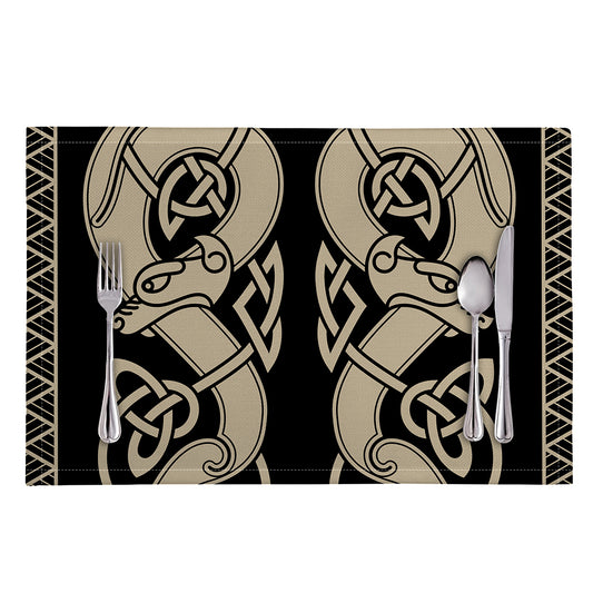 Viking Wolves Symbol Print Placemat