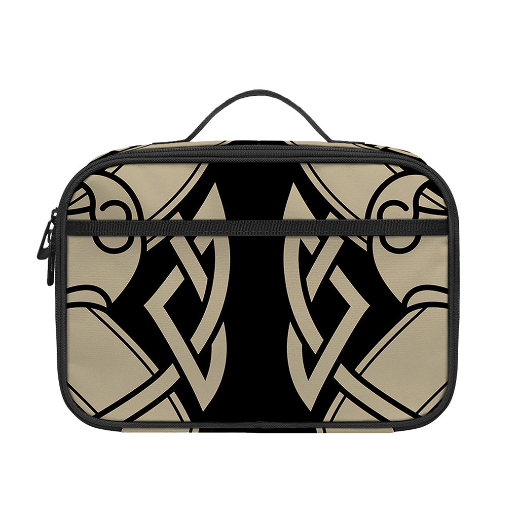 Viking Wolves Symbol Print Portable Lunch Bag