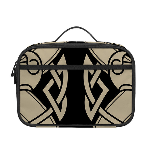 Viking Wolves Symbol Print Portable Lunch Bag