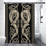 Viking Wolves Symbol Print Premium Shower Curtain