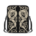 Viking Wolves Symbol Print Rectangular Crossbody Bag