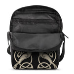 Viking Wolves Symbol Print Rectangular Crossbody Bag