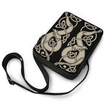 Viking Wolves Symbol Print Rectangular Crossbody Bag