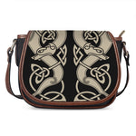 Viking Wolves Symbol Print Saddle Bag