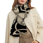 Viking Wolves Symbol Print Scarf