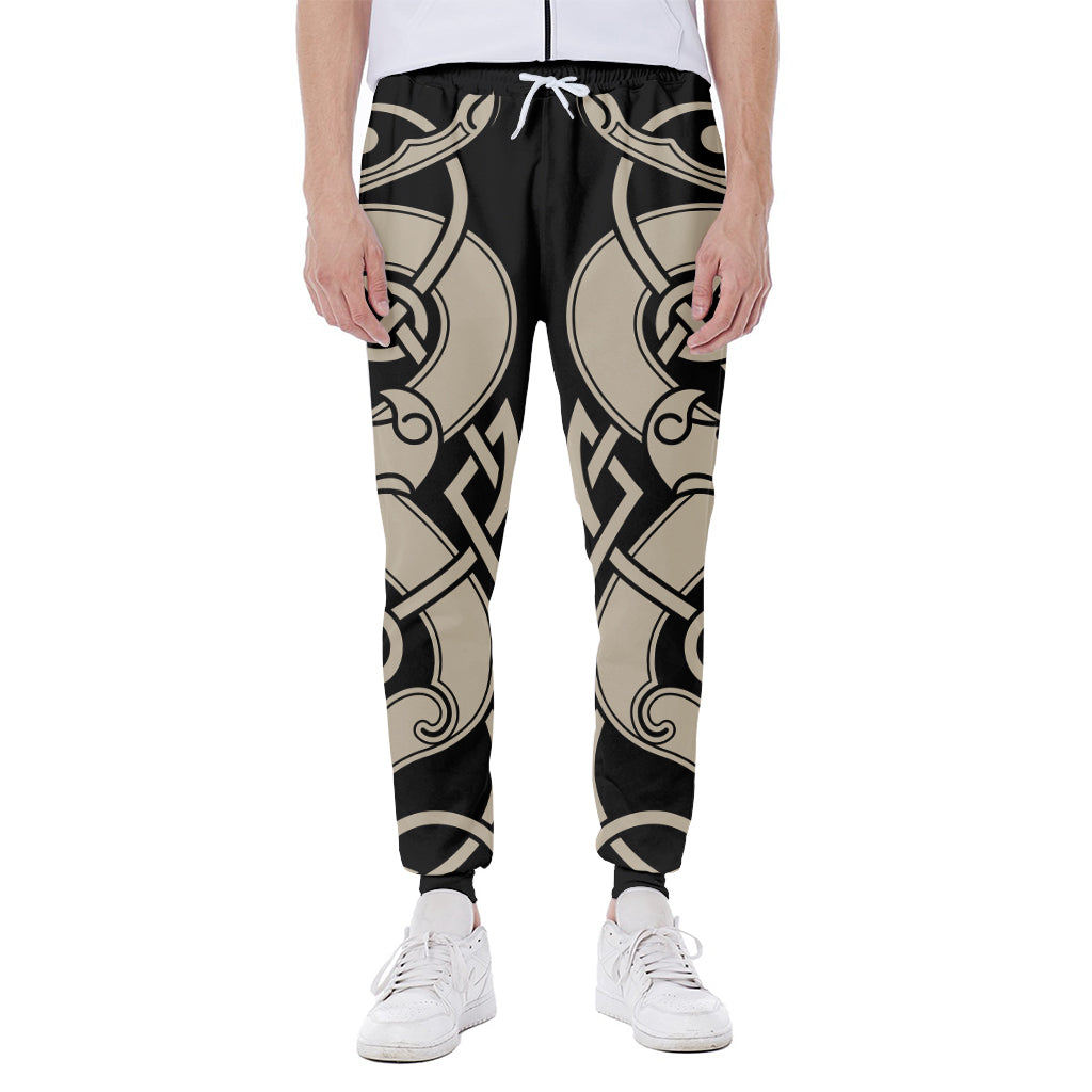 Viking Wolves Symbol Print Scuba Joggers