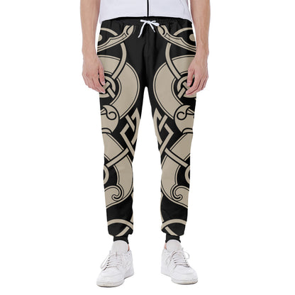 Viking Wolves Symbol Print Scuba Joggers