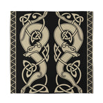 Viking Wolves Symbol Print Silk Bandana