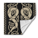 Viking Wolves Symbol Print Silk Bandana
