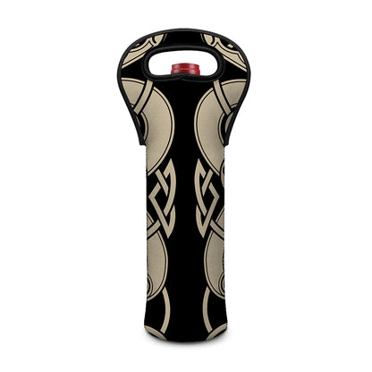 Viking Wolves Symbol Print Single Neoprene Wine Tote