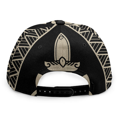 Viking Wolves Symbol Print Snapback Cap