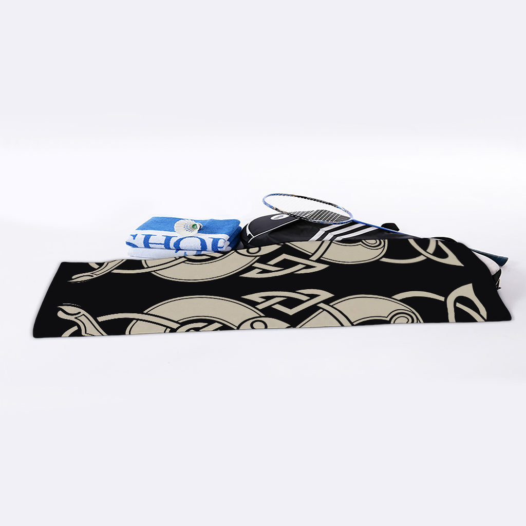 Viking Wolves Symbol Print Sports Towel
