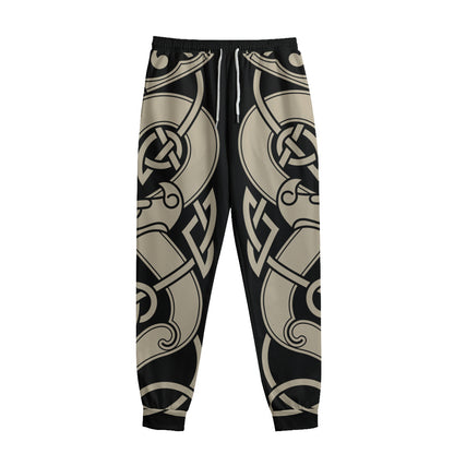 Viking Wolves Symbol Print Sweatpants