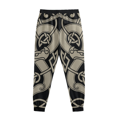 Viking Wolves Symbol Print Sweatpants