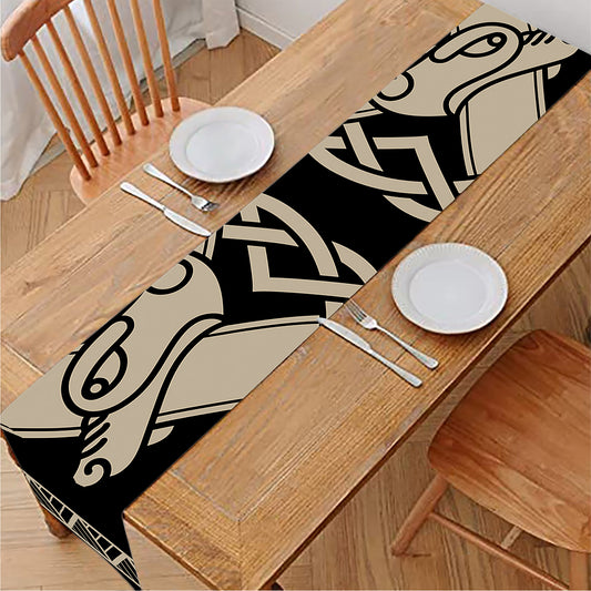 Viking Wolves Symbol Print Table Runner