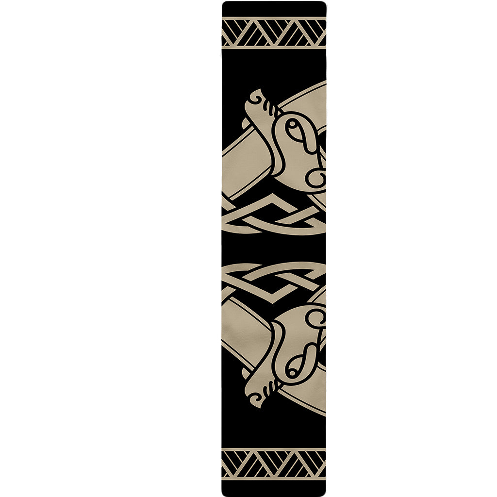 Viking Wolves Symbol Print Table Runner