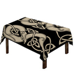 Viking Wolves Symbol Print Tablecloth