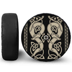 Viking Wolves Symbol Print Tire Cover With Camera Hole