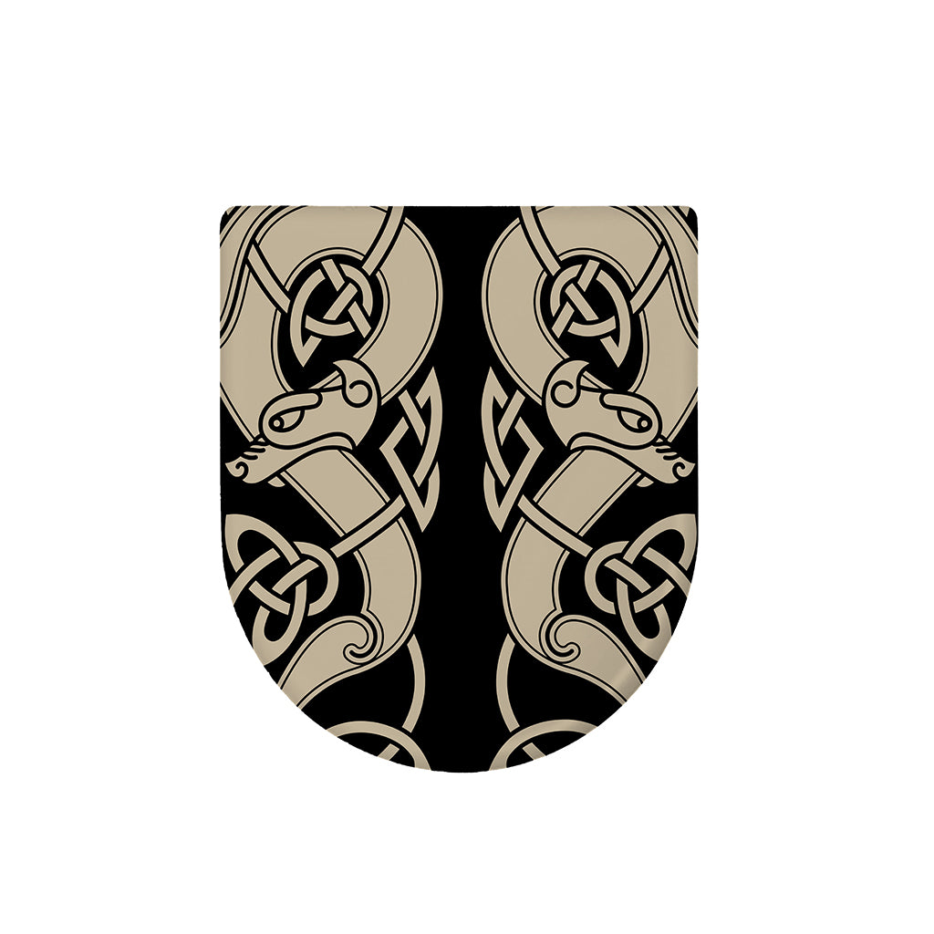 Viking Wolves Symbol Print Toilet Lid Cover