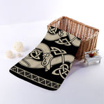 Viking Wolves Symbol Print Towel