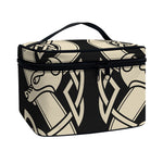 Viking Wolves Symbol Print Travel Makeup Bag
