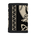 Viking Wolves Symbol Print Trifold Wallet