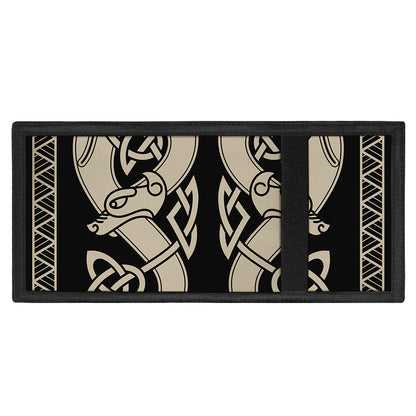 Viking Wolves Symbol Print Trifold Wallet