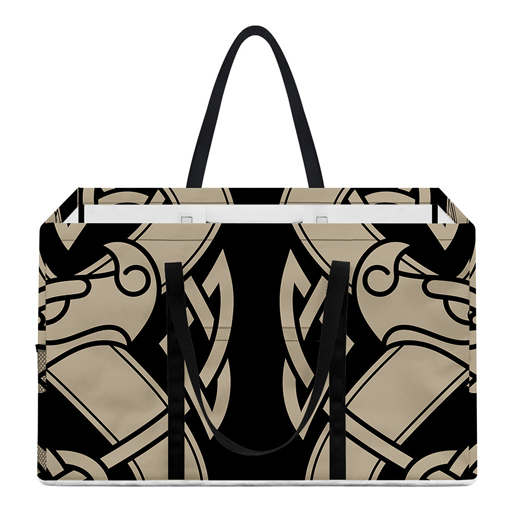 Viking Wolves Symbol Print Utility Tote Bag