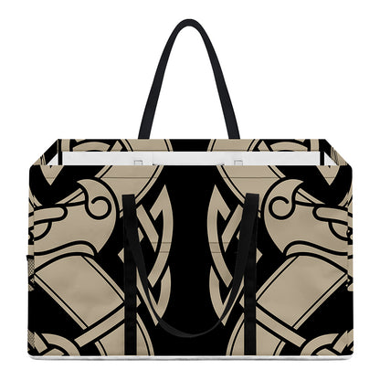 Viking Wolves Symbol Print Utility Tote Bag