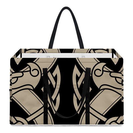Viking Wolves Symbol Print Utility Tote Bag