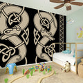 Viking Wolves Symbol Print Wall Sticker