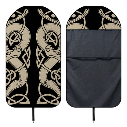 Viking Wolves Symbol Print Waterproof Car Seat Cover