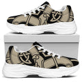 Viking Wolves Symbol Print White Chunky Shoes