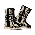 Viking Wolves Symbol Print Winter Boots
