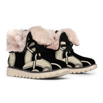 Viking Wolves Symbol Print Winter Boots